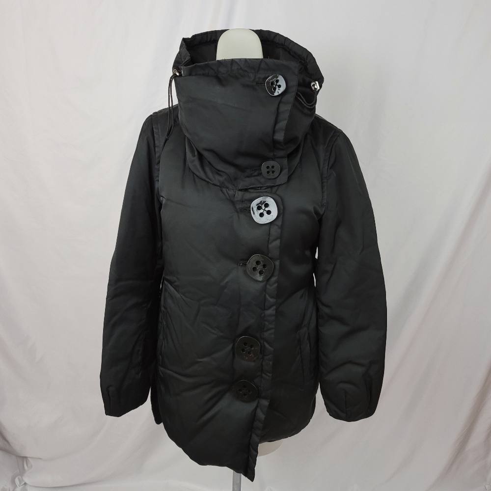 SOIA & KYO Black Belted Down Filled Puffer Jacket